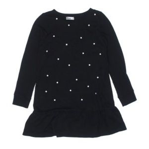 girls dress black with pearls by epic threads